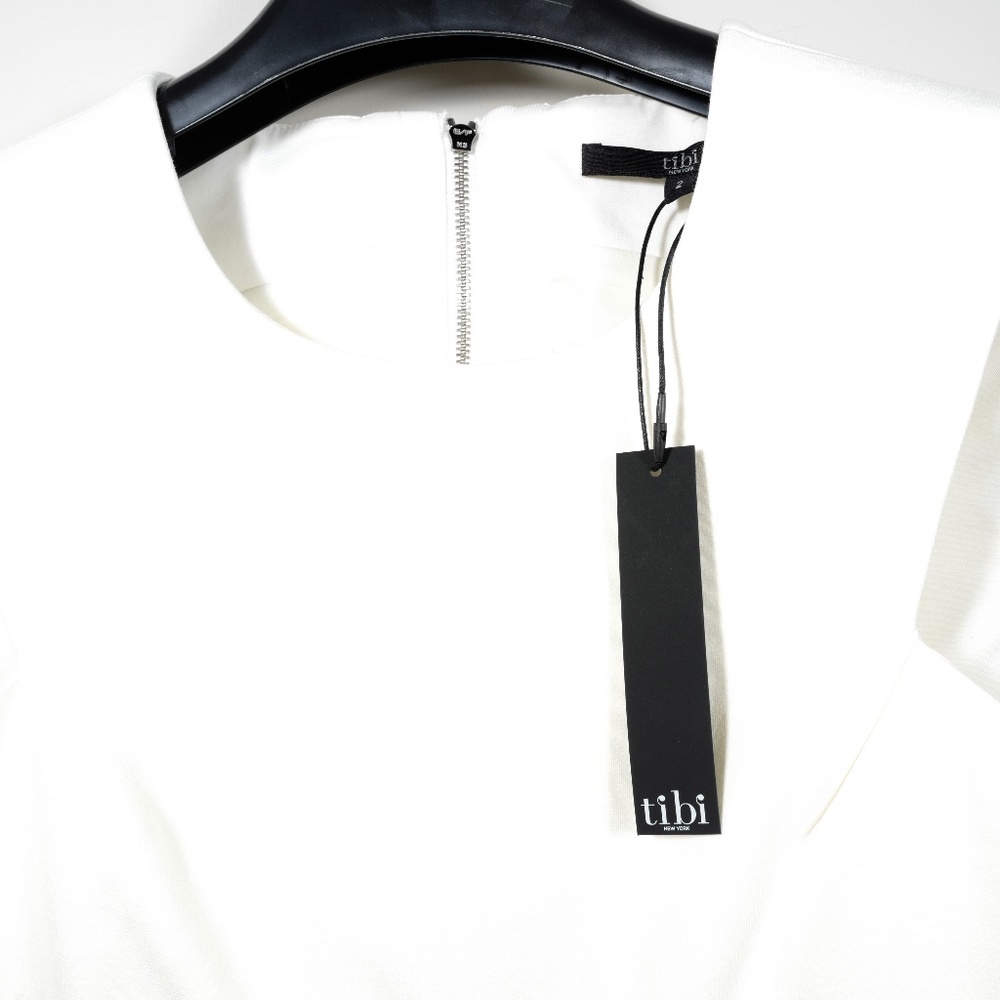 Tibi Macramé Applique Fringe Top (white) Size 2 - Picture 4 of 9